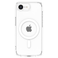 Удароустойчив кейс с MagSafe пръстен заiPhone 16e   от Spigen Ultra Hybrid Mag - Frost White
