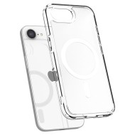 Удароустойчив кейс с MagSafe пръстен заiPhone 16e   от Spigen Ultra Hybrid Mag - Frost White