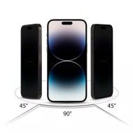 2x Стъклен протектор за iPhone 13 / 13 Pro / 14 / 16e от Tech-Protect Anti Spy Glass Pro+ - Privacy 