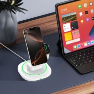 Зарядна станция 3 в 1 с MagSafe 15W за iPhone, AirPods и Apple Watch от Tech-Protect QI15W-A46 - Бяла