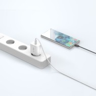 Бързо зарядно с кабел 2x Type C NC20W от Tech-Protect PD20W 1-Port- White