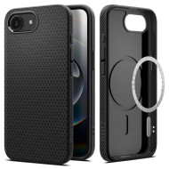 Удароустойчив кейс с MagSafe за iPhone 16e от Spkigen Liquid Air - Matte Black