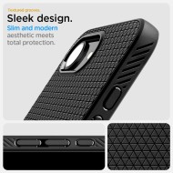 Удароустойчив кейс с MagSafe за iPhone 16e от Spkigen Liquid Air - Matte Black