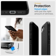 Удароустойчив кейс с MagSafe за iPhone 16e от Spkigen Liquid Air - Matte Black