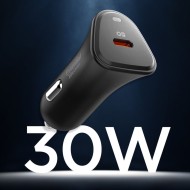Зарядно за автомобил с 1-Port  от Spigen Essential EV 301 30W - Black