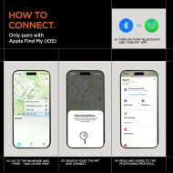 Bluetooth локатор с каишка от Spigen TagMe Tracker с Apple Find My - Черен