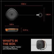 Bluetooth локатор с каишка от Spigen TagMe Tracker с Apple Find My - Черен
