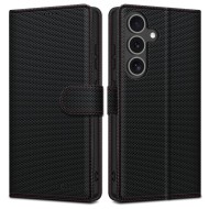 Кожен тефтер за Samsung Galaxy S25 ot Tech-Protrct Wallet RS -Black/Red
