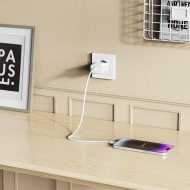 Комплект зарядно и кабел с Lightning за IOS от Tech-Protect NC20W - Бяло