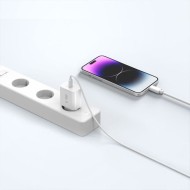 Комплект зарядно и кабел с Lightning за IOS от Tech-Protect NC20W - Бяло