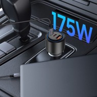 Бързо зарядно за автомобил с 3 порта от Tech Protect  CC04 PD175W - Черно