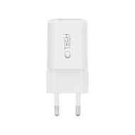 Мрежово зарядно устройство с 2 порта от Tech-Protect NC 33W Power Delivery и Quick Charge 3.0 - Бяло