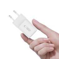 Мрежово зарядно устройство с 2 порта от Tech-Protect NC 33W Power Delivery и Quick Charge 3.0 - Бяло