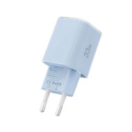 Мрежово зарядно устройство с 2 порта от Tech-Protect NC 33W Power Delivery и Quick Charge 3.0 - Baby Blue