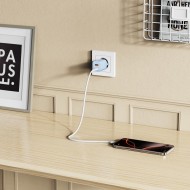 Мрежово зарядно устройство с 2 порта от Tech-Protect NC 33W Power Delivery и Quick Charge 3.0 - Baby Blue