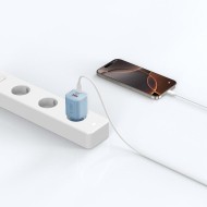 Мрежово зарядно устройство с 2 порта от Tech-Protect NC 33W Power Delivery и Quick Charge 3.0 - Baby Blue