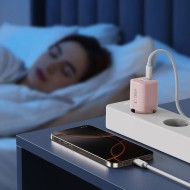 Мрежово зарядно устройство с 2 порта от Tech-Protect NC 33W Power Delivery и Quick Charge 3.0 - Baby Pink