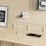 Мрежово зарядно устройство с 2 порта от Tech-Protect NC 33W Power Delivery и Quick Charge 3.0 - Baby Pink