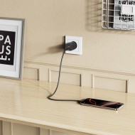 Мрежово зарядно устройство с 2 порта от Tech-Protect NC 33W Power Delivery и Quick Charge 3.0 - Черно