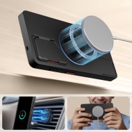 Удароустойчив кейс с MagSafe и капак на камерата за Samsung Galaxy S25 Ultra от Tech Protect Kevlar Aura - Черен / Оранжев