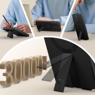 Удароустойчив кейс с MagSafe и капак на камерата за Samsung Galaxy S25 Ultra от Tech Protect Kevlar Aura - Черен / Оранжев