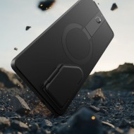Удароустойчив кейс с MagSafe и капак на камерата за Samsung Galaxy S25 Ultra от Tech Protect Kevlar Aura - Черен / Оранжев