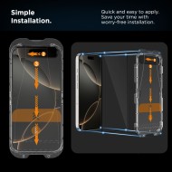 2 броя стъклени протектори за дисплей на iPhone 15 / 16 от Tech Protect Quick Set  - Черни