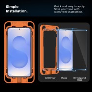 2 броя стъклени протектори за дисплей на Samsung Galaxy S25 от Tech Protect Quick Set+  - Прозрачни