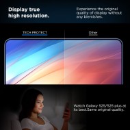 2 броя стъклени протектори за дисплей на Samsung Galaxy S25 от Tech Protect Quick Set+  - Прозрачни