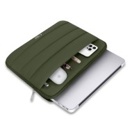 Калъф за лаптоп 13-14 инча от Tech Protect Fluffy - Army Green