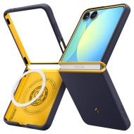 Удароустойчив кейс с MagSafe за Samsung Galaxy Z Flip 7 от Spigen Nano Pop - Blueberry Navy