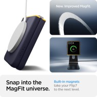 Удароустойчив кейс с MagSafe за Samsung Galaxy Z Flip 7 от Spigen Nano Pop - Blueberry Navy