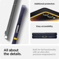 Удароустойчив кейс с MagSafe за Samsung Galaxy Z Flip 7 от Spigen Nano Pop - Blueberry Navy