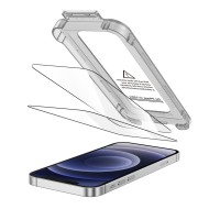 2 броя стъклени протектори за дисплей на iPhone 12 / 12 Pro от Tech-Protect Quick Set+ - Black
