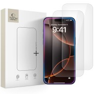 2 x Стъклен протектор за дисплей на iPhone 16 Pro Max / 17 Pro Max / 18 Pro Max от Tech-Protect Glass Fit+ - Clear