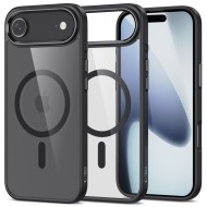 Твърд кейс с MagSafe пръстен за iPhone 17 Air от Tech-Protect MagMat - Black / Clear