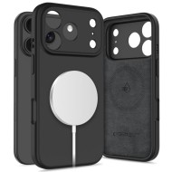 Твърд силиконов кейс с MagSafe за iPhone 17 Pro от Tech-Protect Silicone - Black