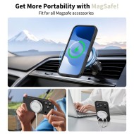 Твърд силиконов кейс с MagSafe за iPhone 17 Pro от Tech-Protect Silicone - Black