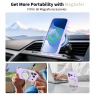 Твърд силиконов кейс с MagSafe за iPhone 17 Pro от Tech-Protect Silicone - Mauve