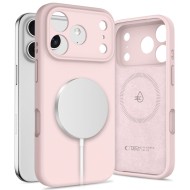 Твърд силиконов кейс с MagSafe за iPhone 17 Pro Max от Tech-Protect Silicone - Pink Pearl