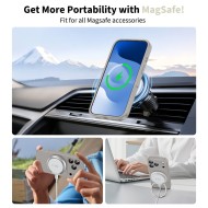 Твърд силиконов кейс с MagSafe за iPhone 17 Pro от Tech-Protect Silicone - Stone Grey