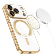 Твърд кейс с MagSafe и протектор за камерата на iPhone 17 Pro от Tech-Protect MagFlex - Shiny Gold