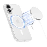 Тънък кейс с MagSafe за iPhone 17 от Tech-Protect MagSlim - Matte White