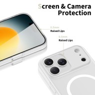 Тънък кейс с MagSafe за iPhone 17 Pro от Tech-Protect MagSlim - Matte White