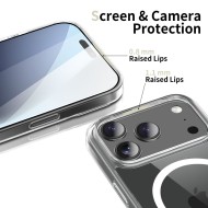 Хибриден кейс с MagSafe за iPhone 17 Pro от Tech-Protect Flexair Hybrid - Clear