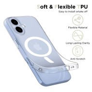 Силиконов кейс с MagSafe за iPhone 17 от Tech-Protect FlexAir - Clear