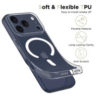 Силиконов кейс с MagSafe за iPhone 17 Pro от Tech-Protect FlexAir - Clear