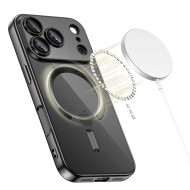 Твърд кейс с MagSafe и протектор за камерата на iPhone 17 Pro от Tech-Protect MagFlex - Shiny Black