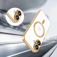 Твърд кейс с MagSafe и протектор за камерата на iPhone 17 от Tech-Protect MagFlex - Shiny Gold