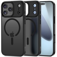 Твърд кейс с MagSafe пръстен за iPhone 17 Pro от Tech-Protect MagMat - Matte Black